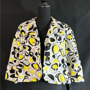 600 West Abstract Print Jacket Medium NWT